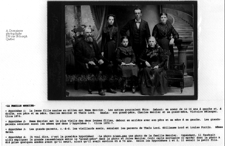 Unidentified Mercier/Lord family photo